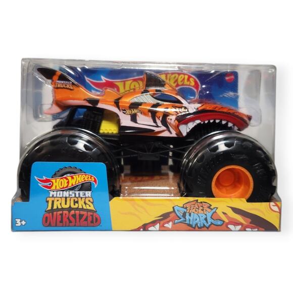 Hot Wheels Monster Trucks Oversized Tiger Shark (Mattel, 2022) New Sealed - Picture 1 of 6